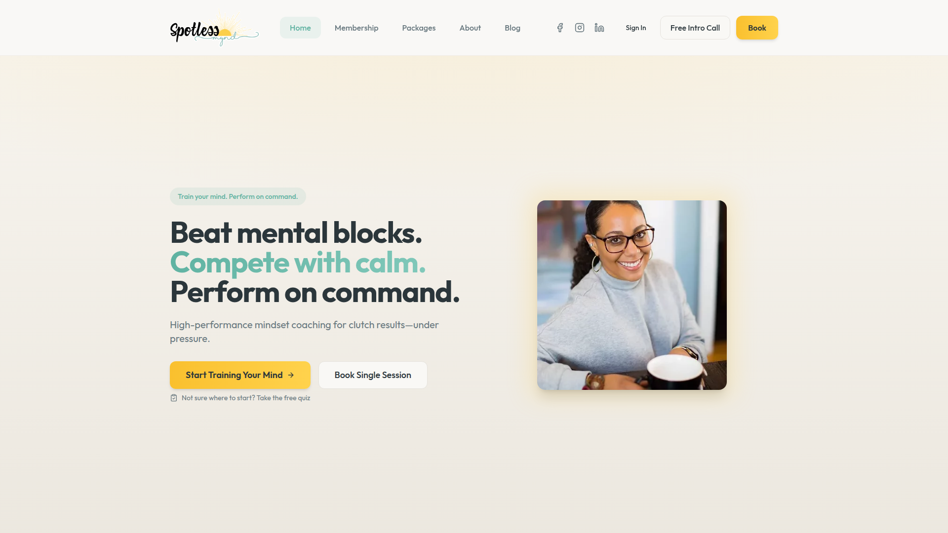 Spotless Mynd website screenshot