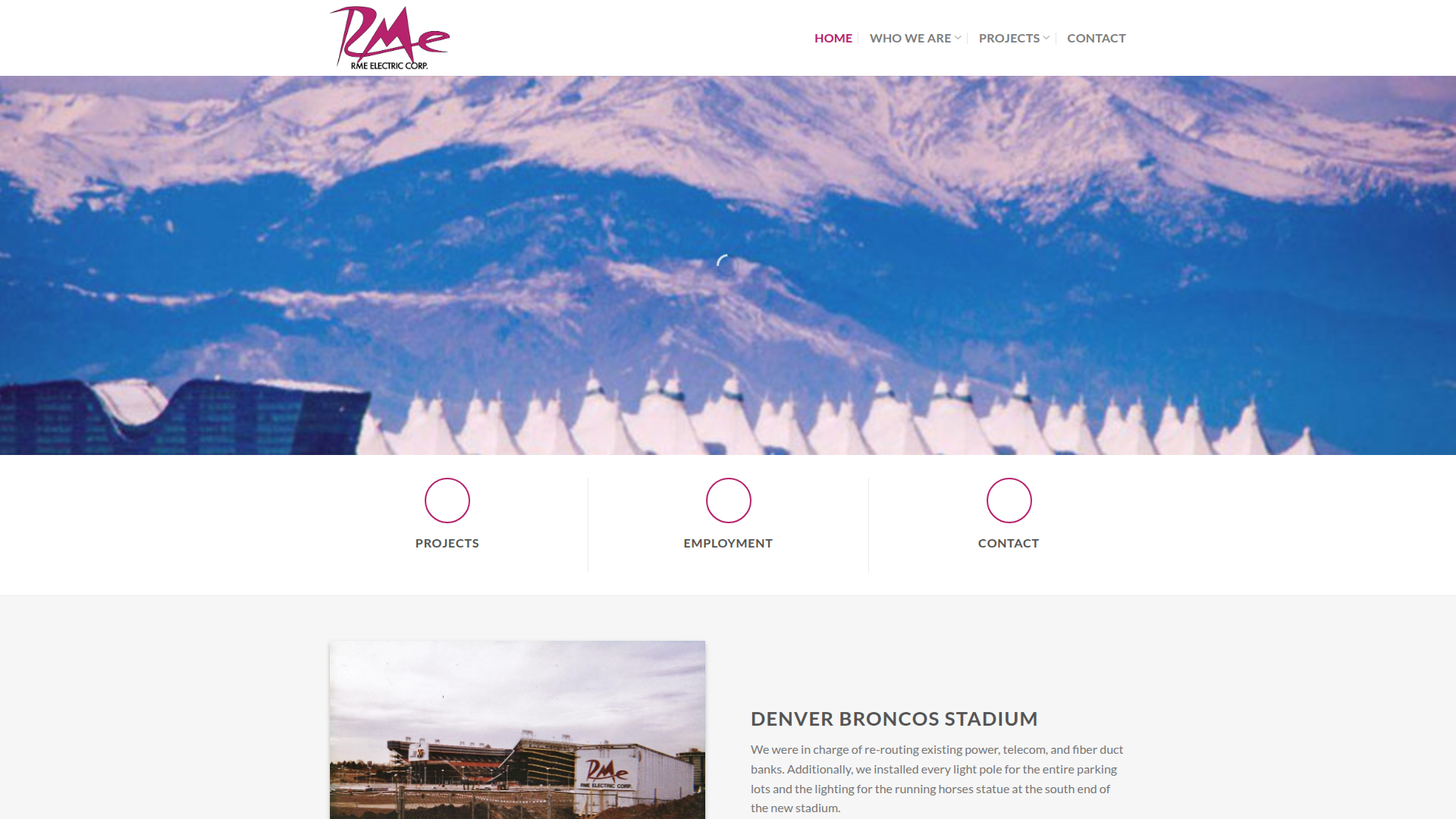 RME Electric Corp. website screenshot